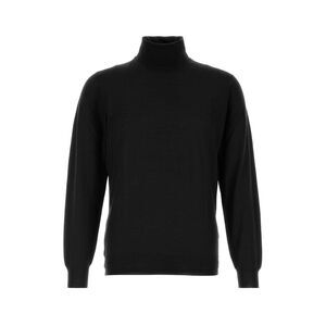 Fedeli Men Black Wool Sweater